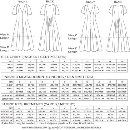 Shelby Dress & Romper Sewing Pattern - True Bias - Simplifi Fabric