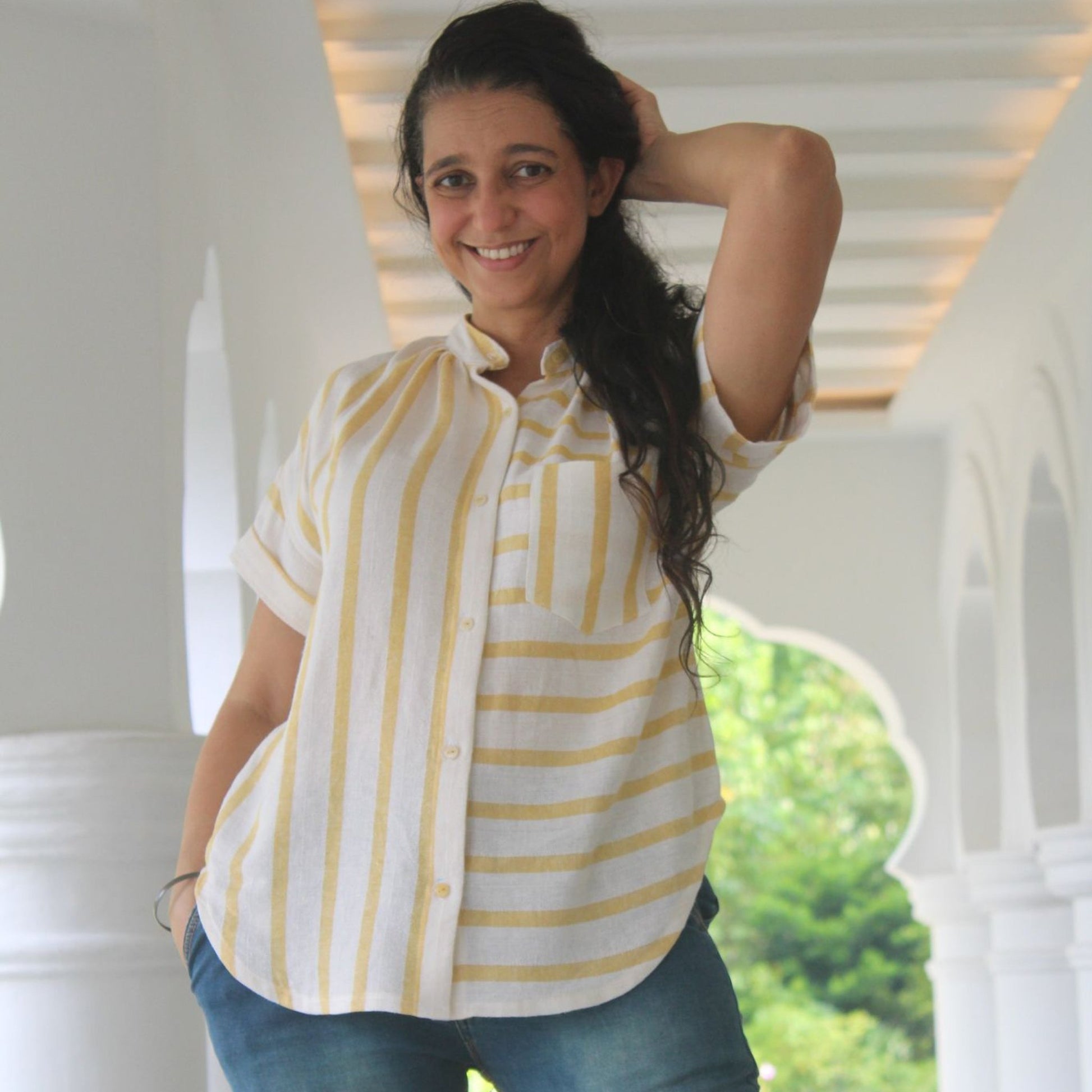 Sille Shirt Womens Paper Pattern - Wardrobe by Me - Simplifi Fabric