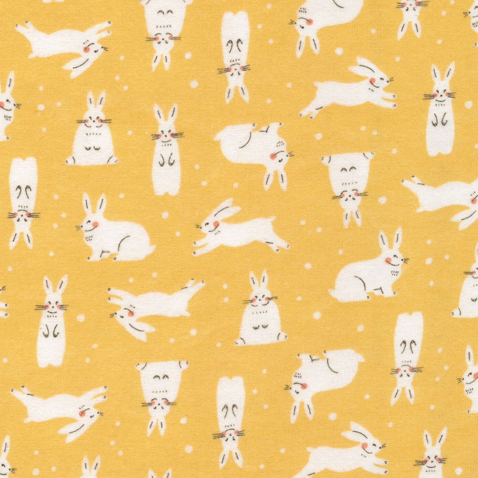 Snowhares - Gold - Winter Forest by Lemonni - Cloud 9 Fabrics - Flannel - Simplifi Fabric