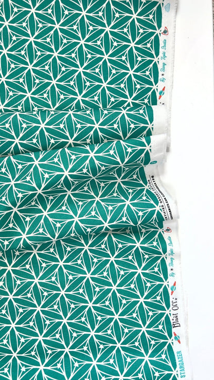 Stargazer - Aqua - Blast Off - Hang Tight Studio - Cloud 9 Fabrics - Poplin - Simplifi Fabric