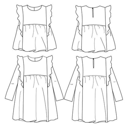 Stella Blouse or Dress Sewing Pattern - Girls 3/12Y - Ikatee - Simplifi Fabric