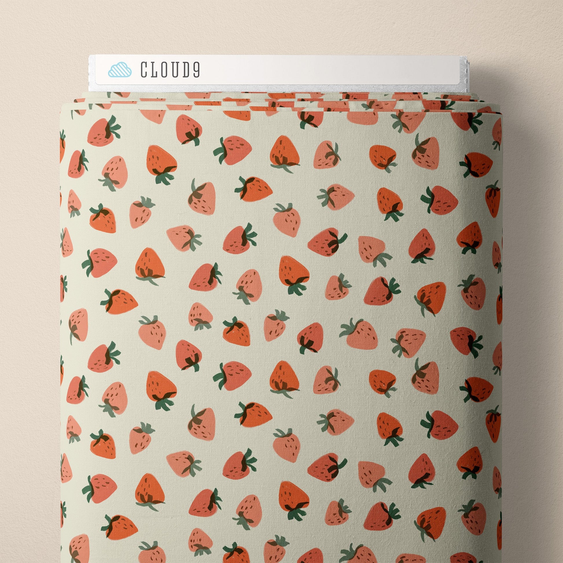 Strawberries - Floral Frenzy - Samantha Johnson - Cloud 9 Fabrics - Poplin - Simplifi Fabric