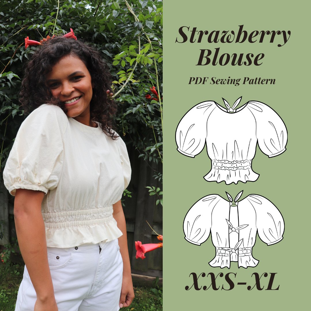 Strawberry Blouse PDF Pattern - Lydia Naomi - Simplifi Fabric