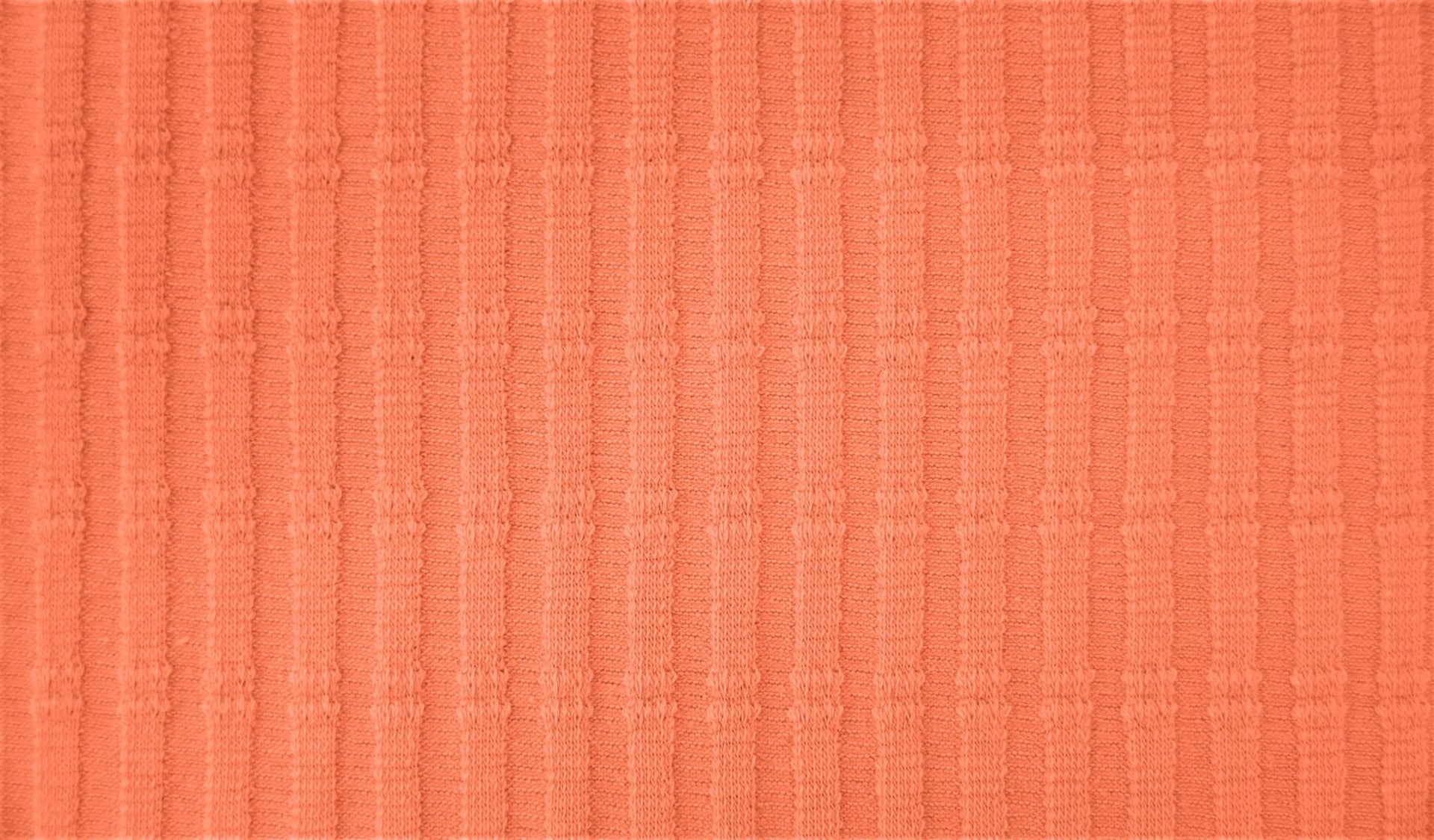 Striped Jacquard Cotton Jersey - European Import - Oeko - Tex® - Coral - Simplifi Fabric