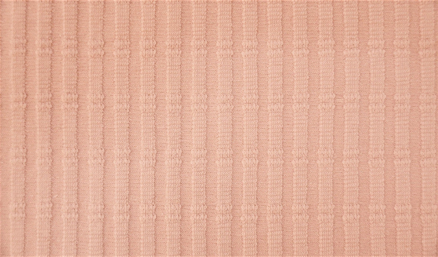 Striped Jacquard Cotton Jersey - European Import - Oeko - Tex® - Rose - Simplifi Fabric