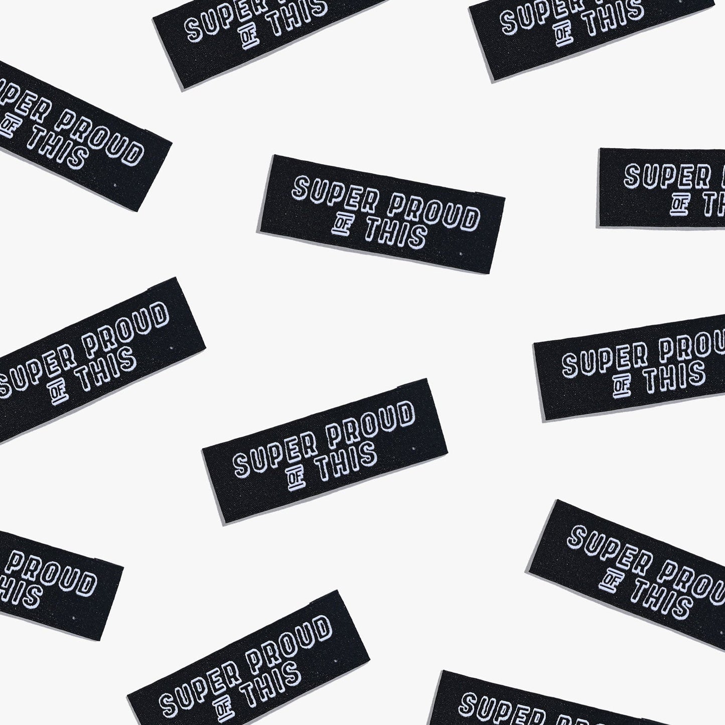 "SUPER PROUD OF THIS" Woven Label Pack - Kylie And The Machine - Simplifi Fabric