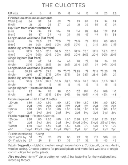 The Culottes - PDF Pattern - The Makers Atelier - Simplifi Fabric