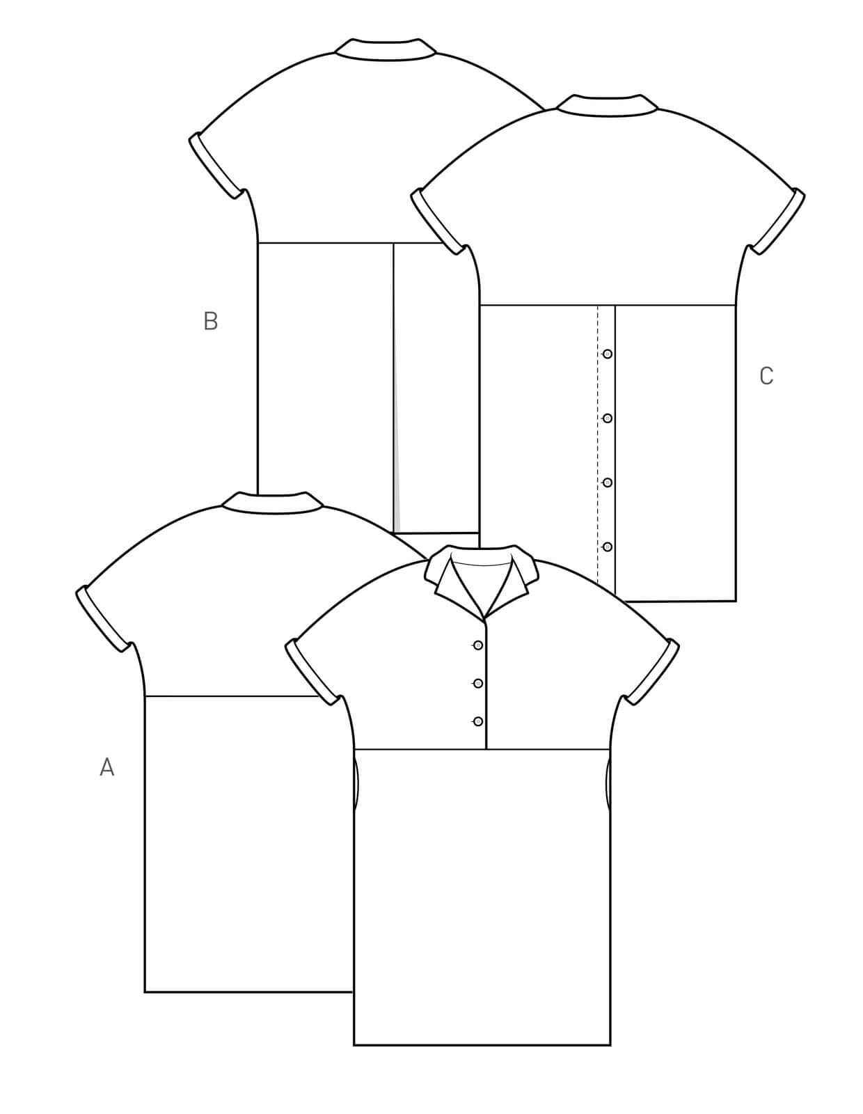 The Flip Collar Shirt Dress - PDF Pattern - The Makers Atelier - Simplifi Fabric