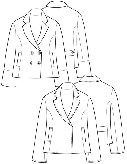 The Pea Coat - PDF Pattern - The Makers Atelier - Simplifi Fabric