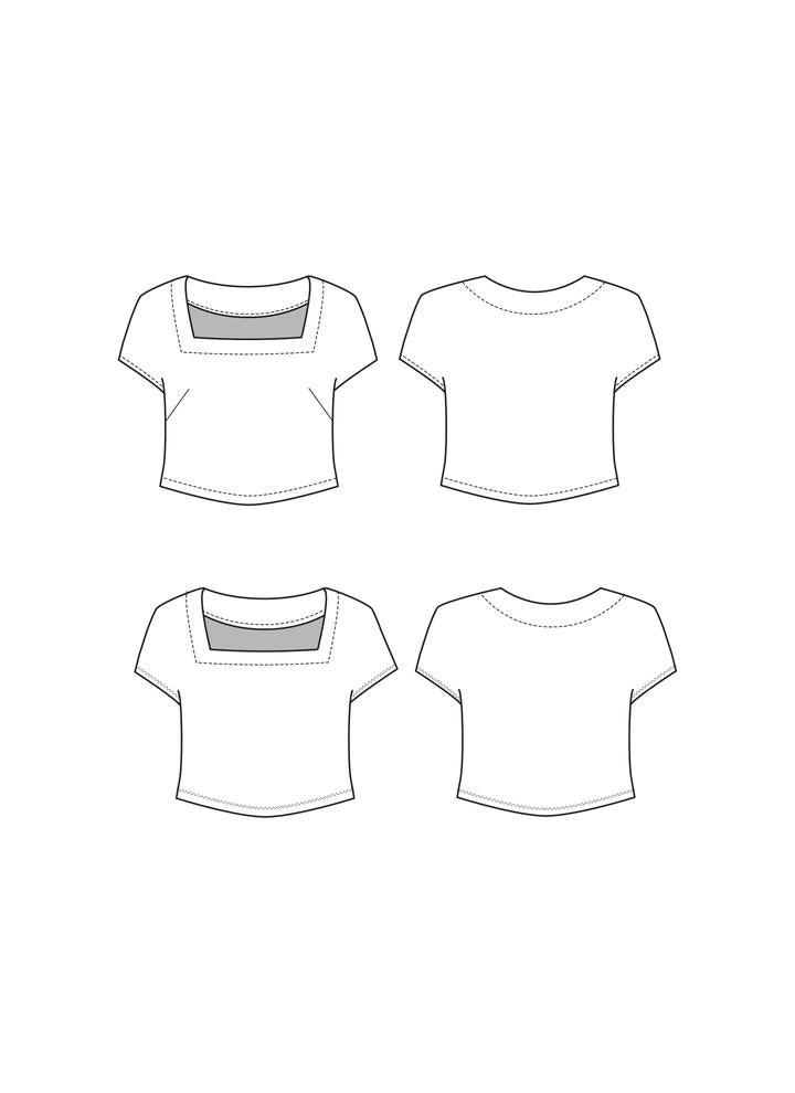 The Square Neck Top Pattern - Friday Pattern Company - Simplifi Fabric