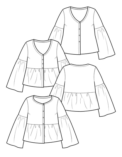 The Tiered Blouse - PDF Pattern - The Makers Atelier - Simplifi Fabric