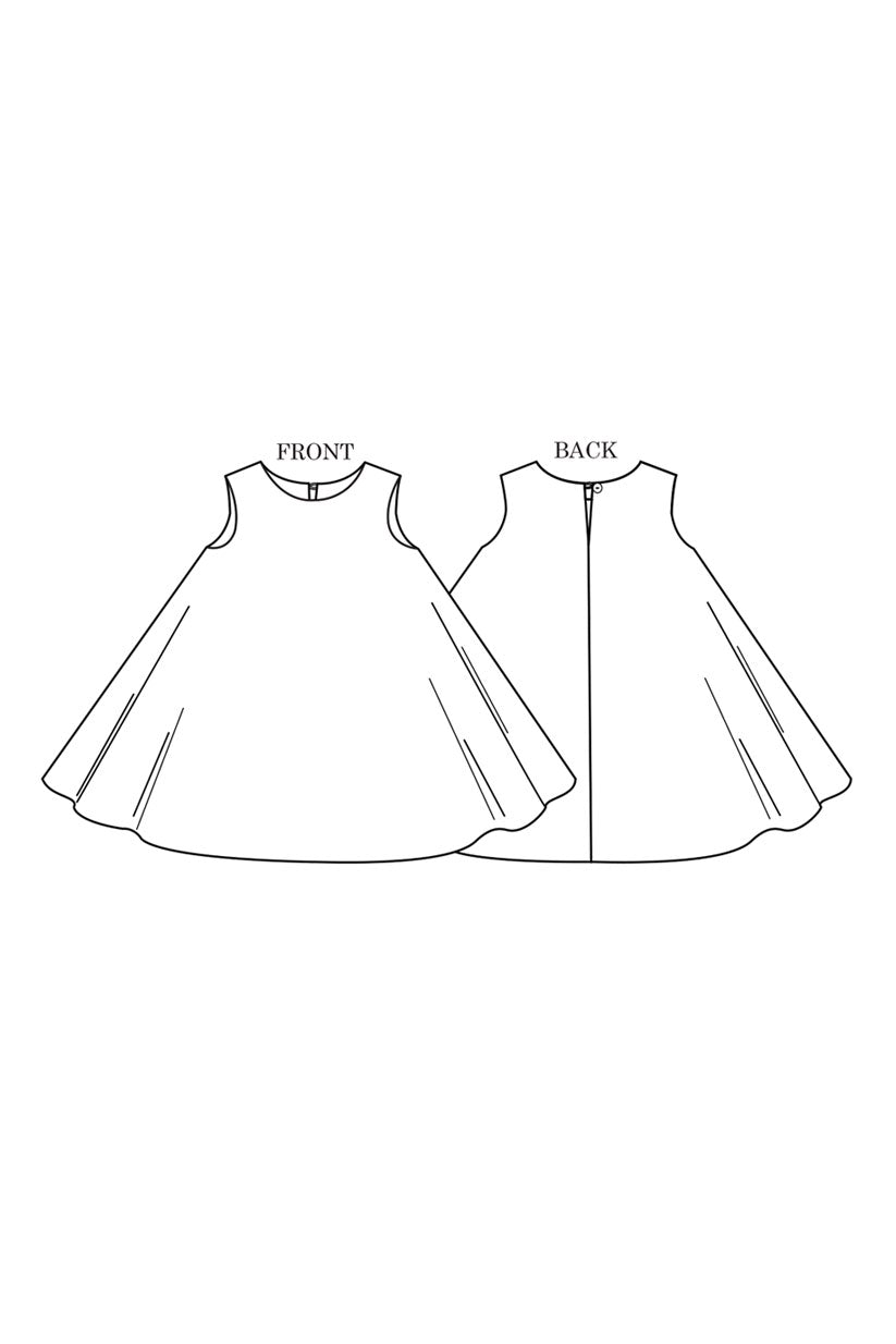 The Trapezette Dress (Kids / 3 - 8 yrs) PDF Pattern - Merchant & Mills - Simplifi Fabric