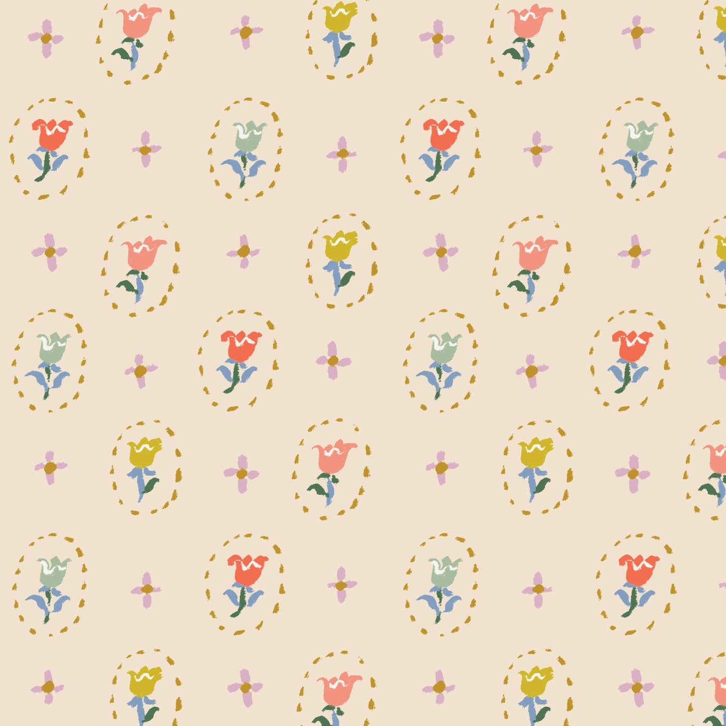 Tiny Tulips - Floral Frenzy - Samantha Johnson - Cloud 9 Fabrics - Poplin - Simplifi Fabric