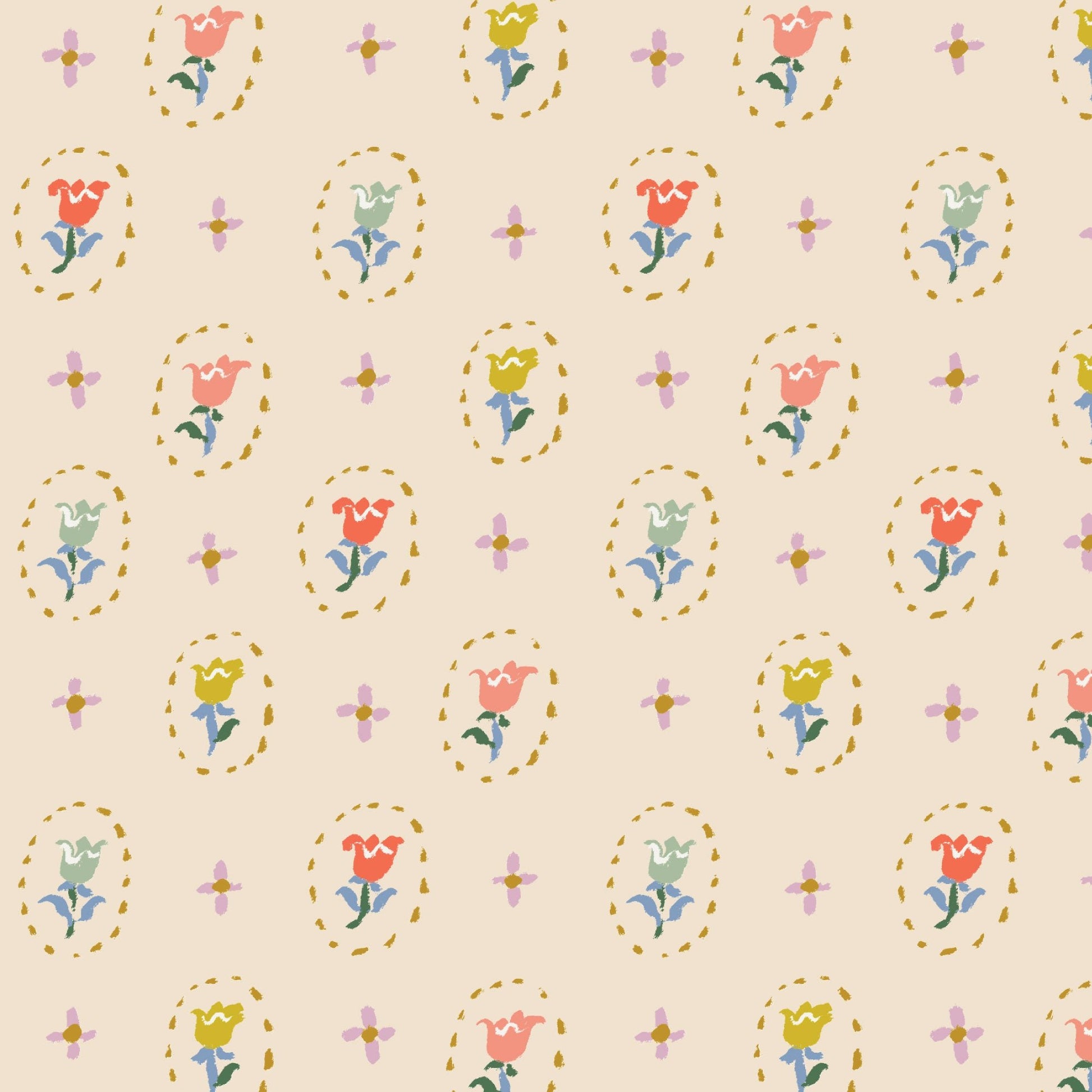 Tiny Tulips - Floral Frenzy - Samantha Johnson - Cloud 9 Fabrics - Poplin - Simplifi Fabric