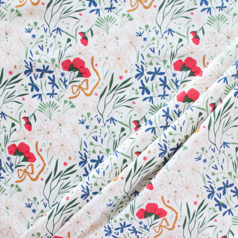 Tossed Bouquet - Wild Fronds Meadow by Kate Capone - Birch Fabrics - Poplin - Simplifi Fabric