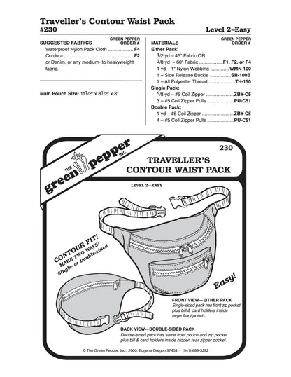 Traveller’s Contour Waist Pack / Fanny Pack Pattern - 230 - The Green Pepper Patterns - Simplifi Fabric