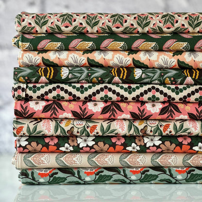 Tulips - Jade - Honey Garden - Juliana Tipton - Cloud 9 Fabrics - Poplin - Simplifi Fabric