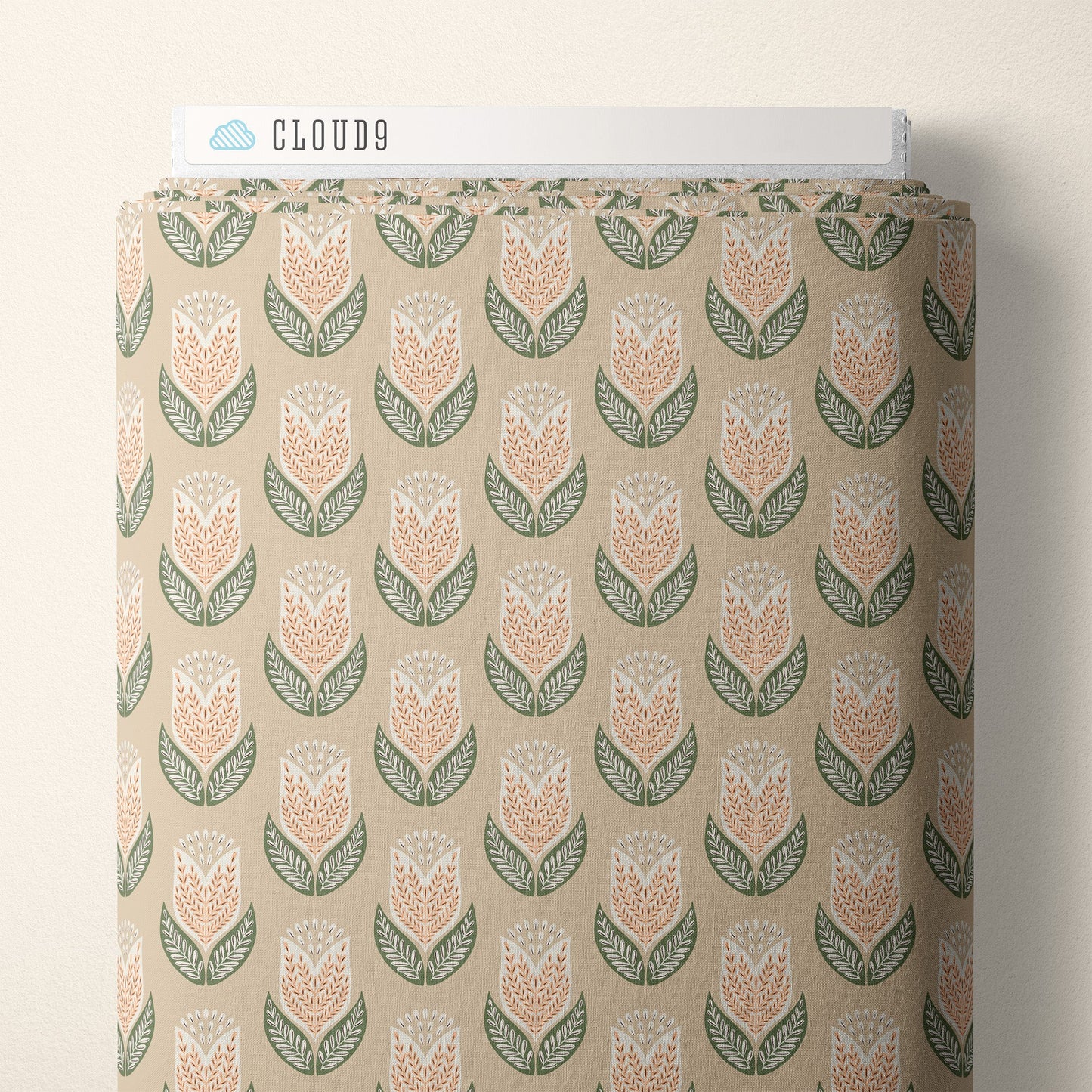 Tulips - Tan - Honey Garden - Juliana Tipton - Cloud 9 Fabrics - Poplin - Simplifi Fabric