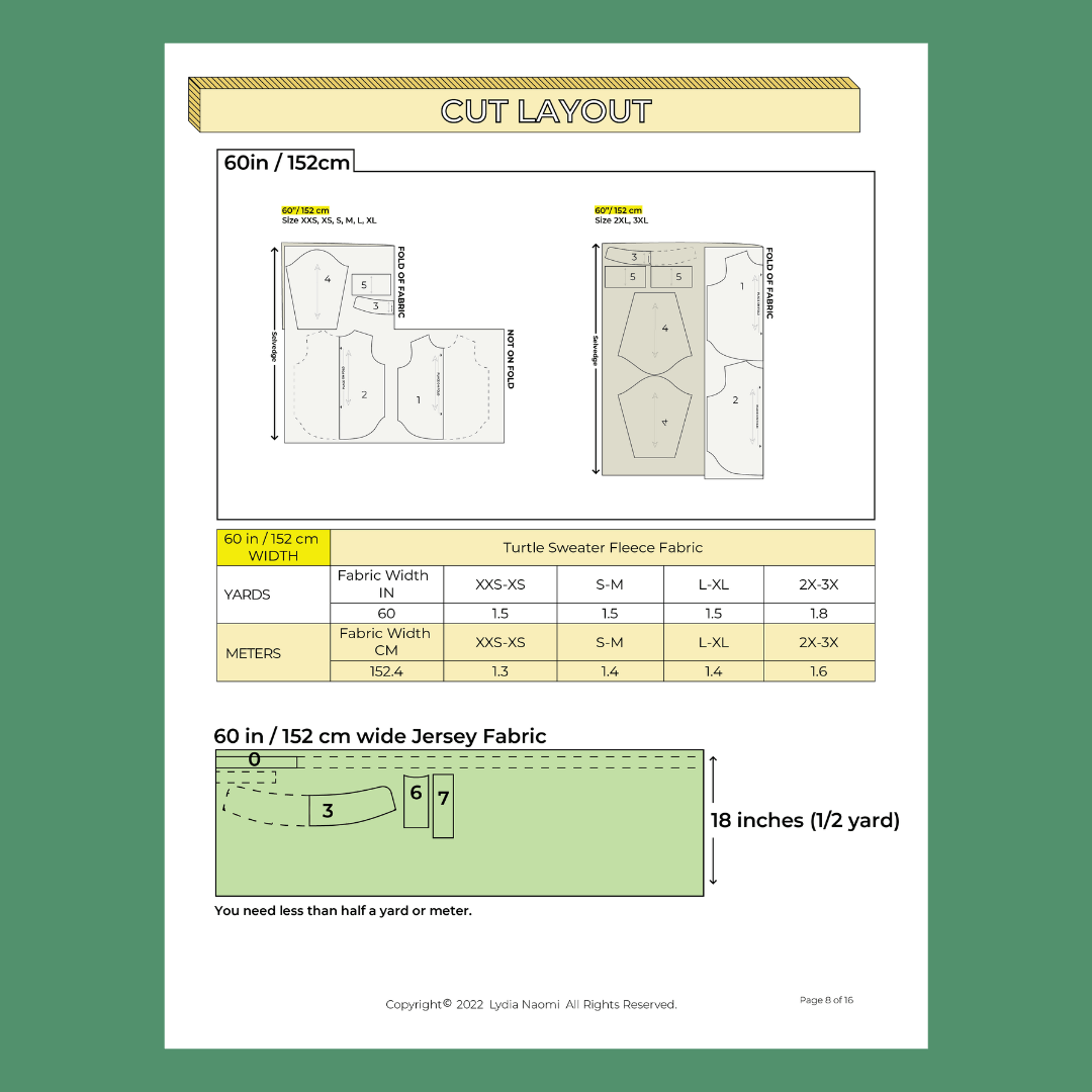Turtle Sweater PDF Pattern - Lydia Naomi - Simplifi Fabric