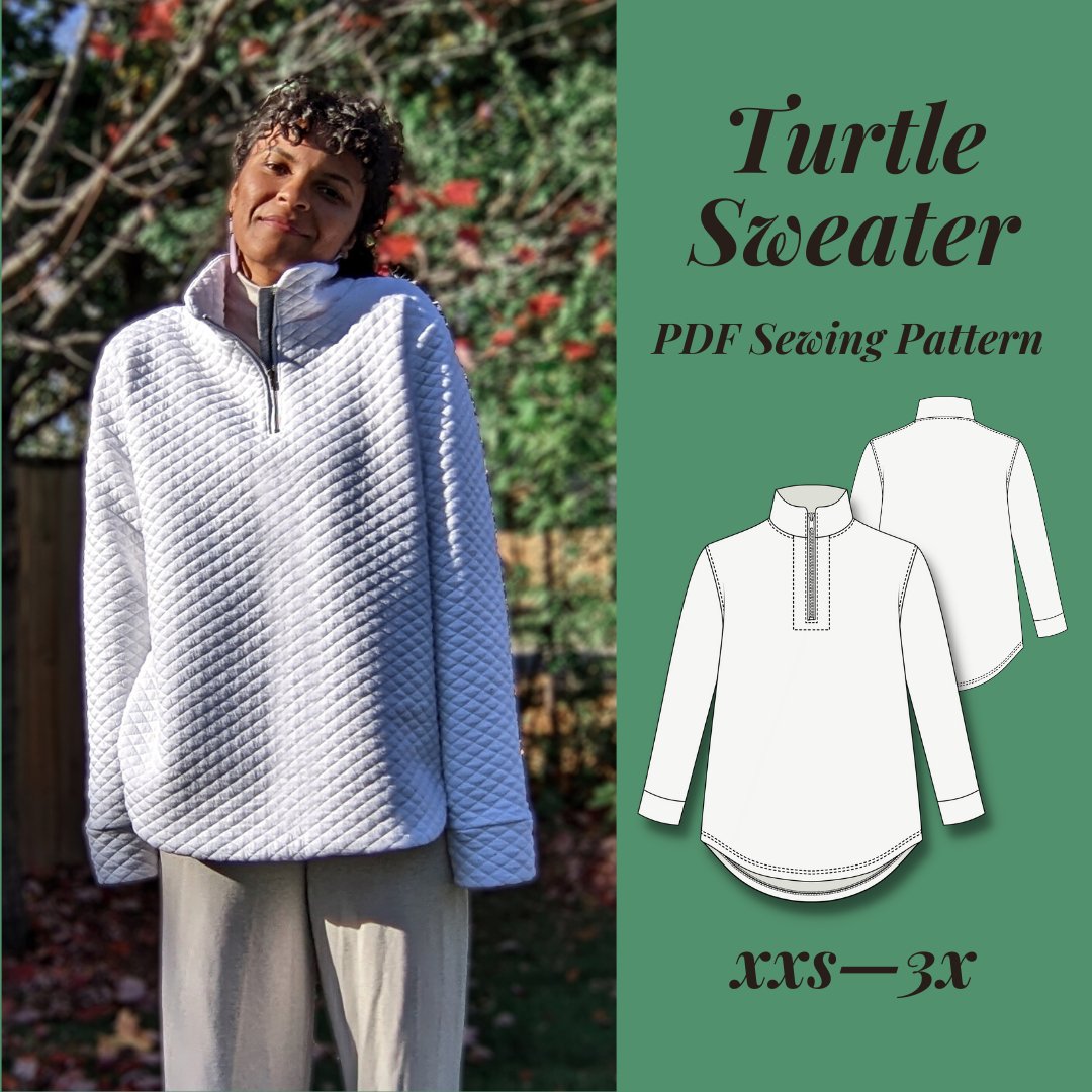 Turtle Sweater PDF Pattern - Lydia Naomi - Simplifi Fabric