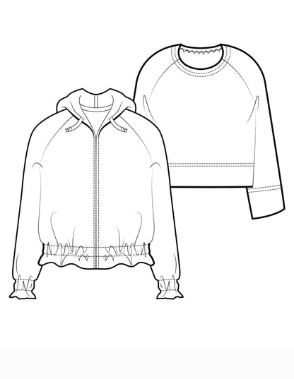 Two Contemporary Sweatshirts - PDF Pattern - The Makers Atelier - Simplifi Fabric