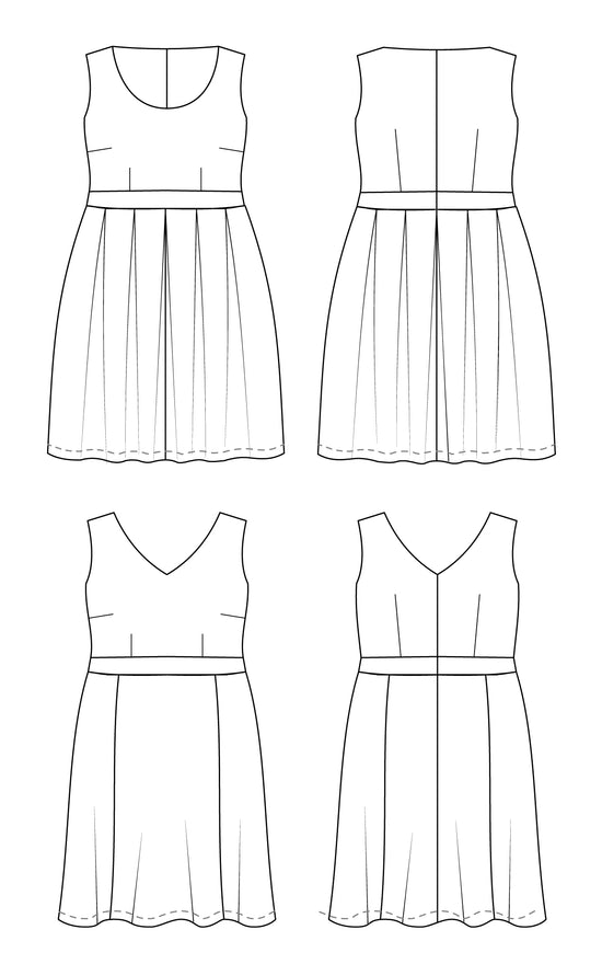 Upton Dress Paper Pattern - Cashmerette - Simplifi Fabric