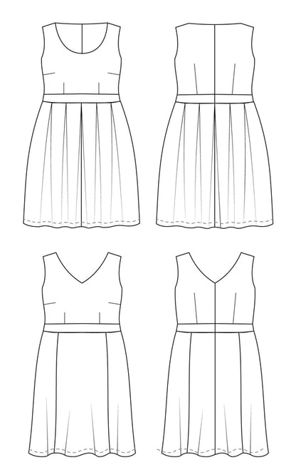 Upton Dress Paper Pattern - Cashmerette - Simplifi Fabric