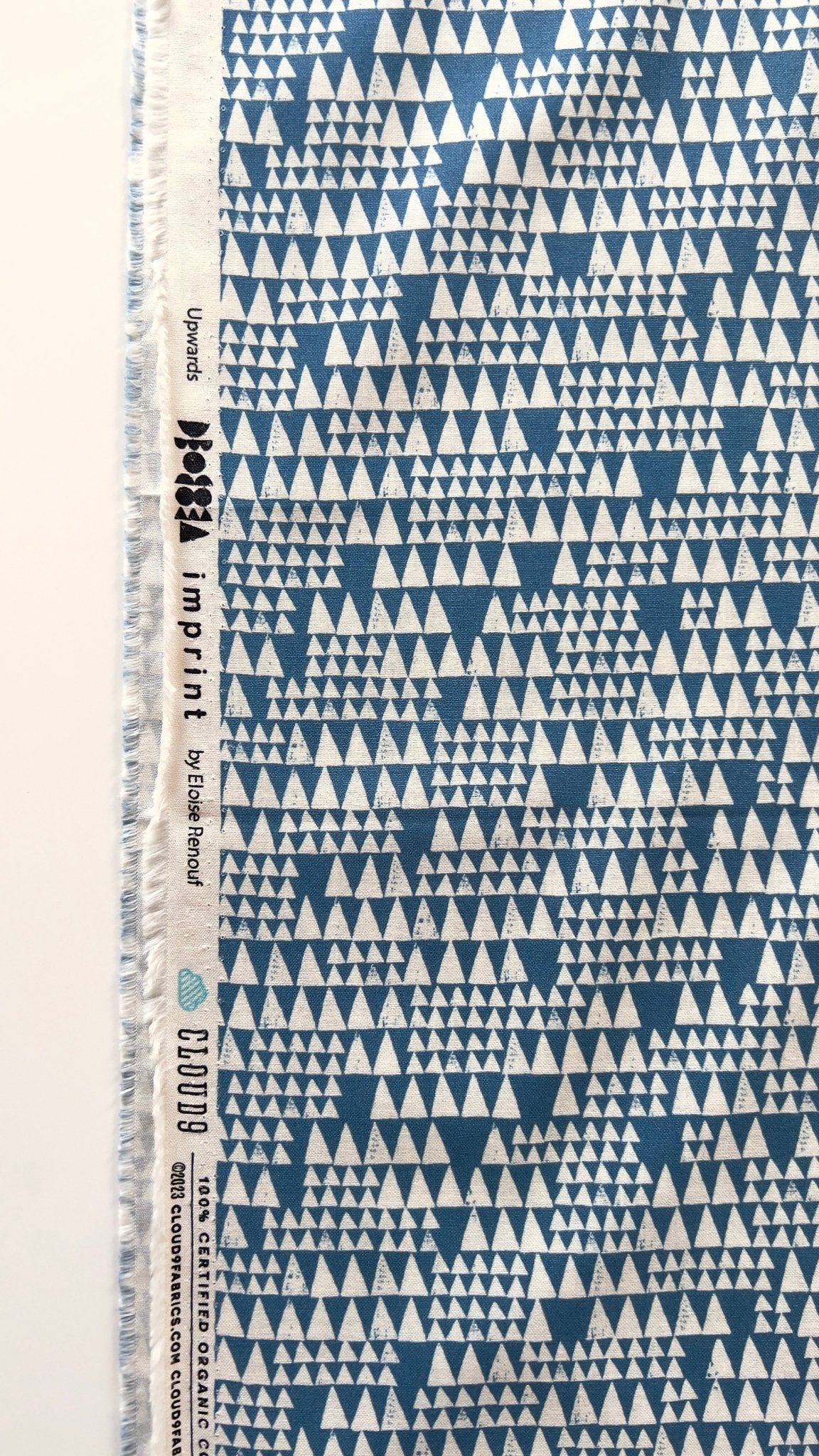 Upwards - Blue - Imprint - Eloise Renouf - Cloud 9 Fabrics - Poplin - Simplifi Fabric