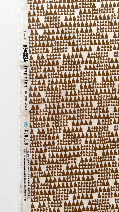 Upwards - Brown - Imprint - Eloise Renouf - Cloud 9 Fabrics - Poplin - Simplifi Fabric