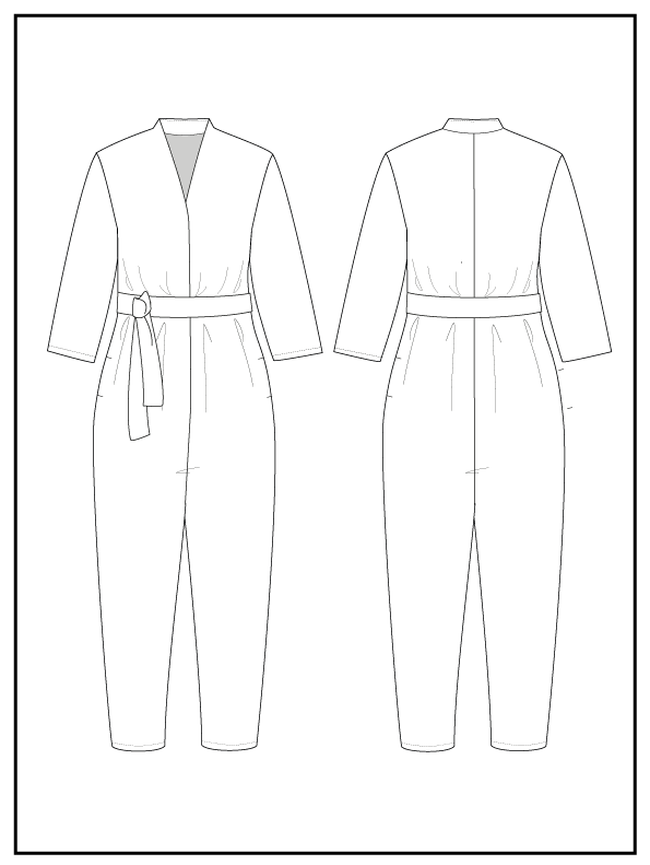 V - Neck Jumpsuit Pattern - The Assembly Line - Simplifi Fabric