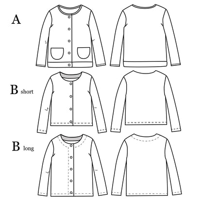 Vic Cardigan Sewing Pattern - Unisex 3/12Y - Ikatee - Simplifi Fabric