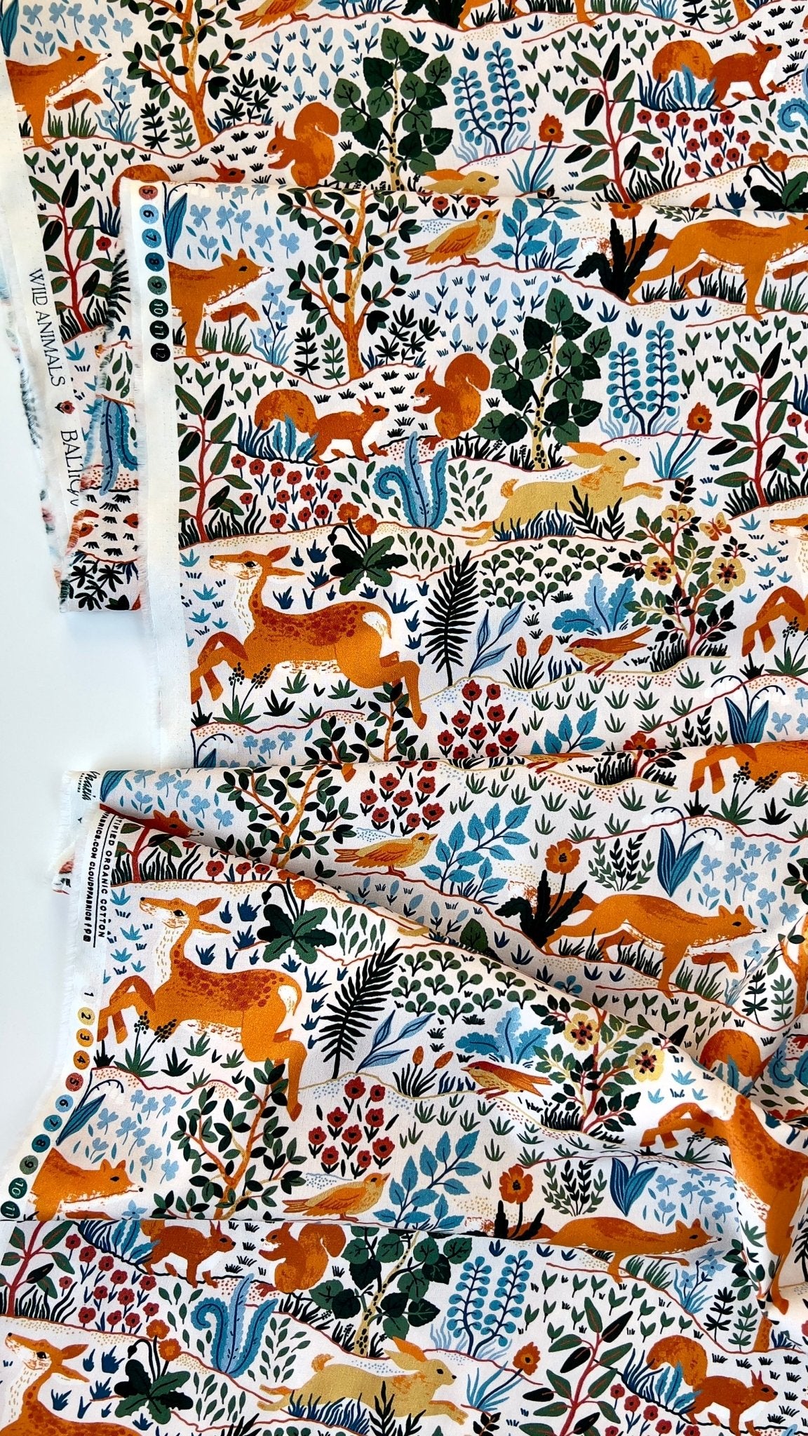 Wild Animals - Light - Baltic Woodland - Maria Galybina - Cloud 9 Fabrics - Poplin - Simplifi Fabric