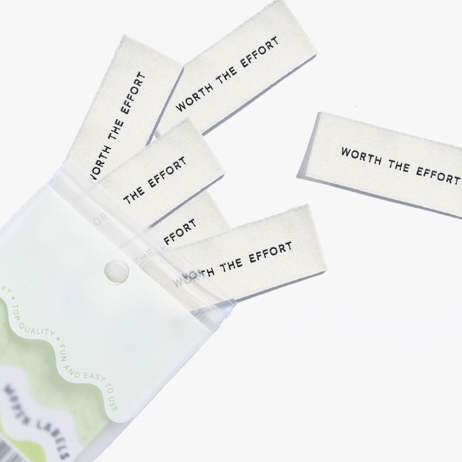 "WORTH THE EFFORT" V.2 Woven Label Pack - Kylie And The Machine - Simplifi Fabric