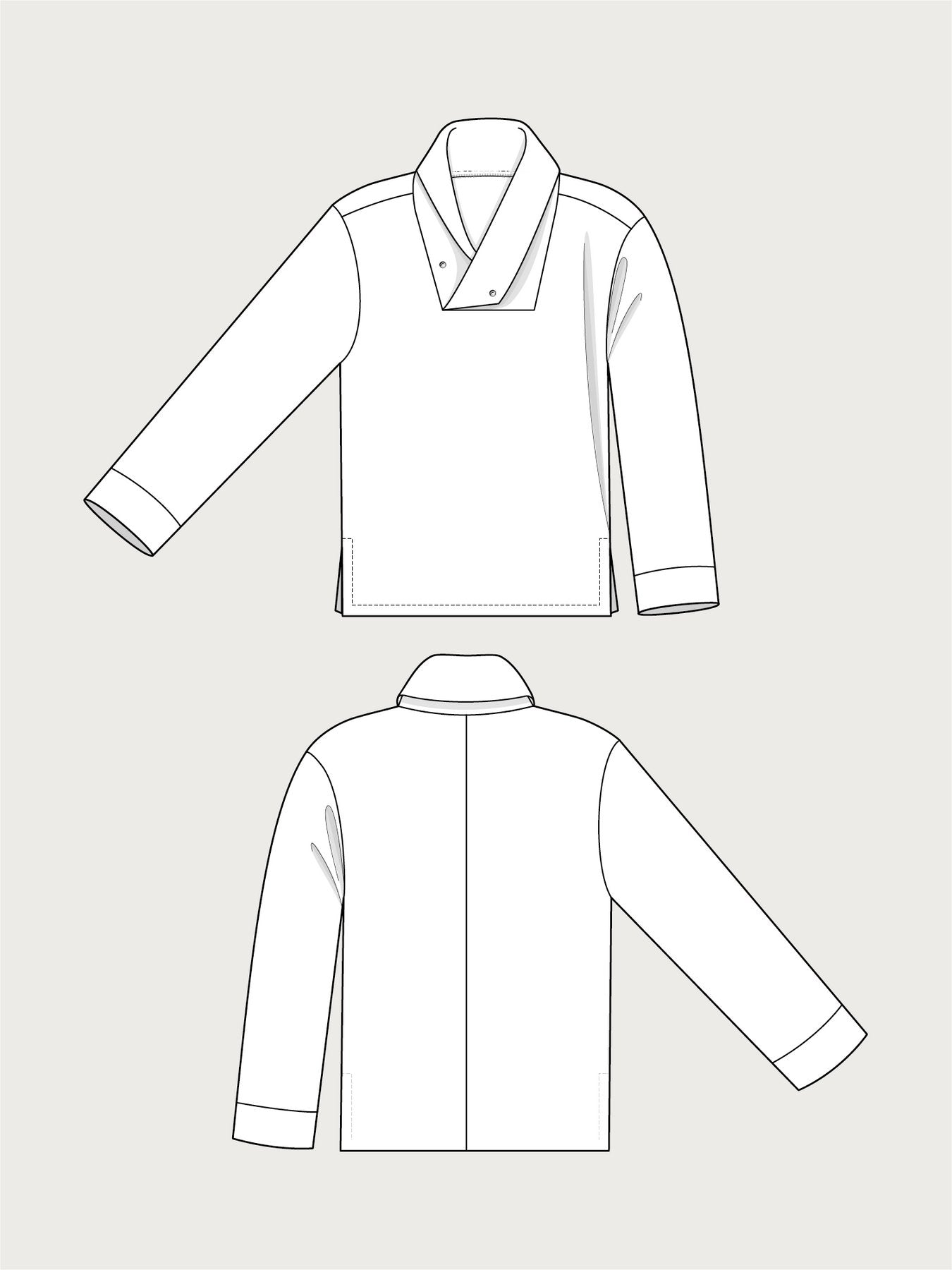 Wrap Collar Shirt Pattern - The Assembly Line - Simplifi Fabric