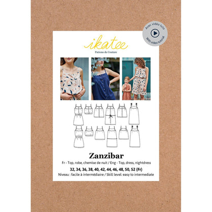 Zanzibar Top or Dress Mum Sewing Pattern - Ladies 34/52 - Ikatee - Simplifi Fabric