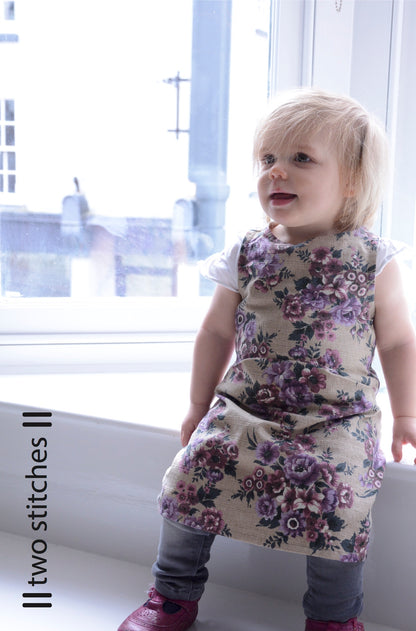 Zoe Dress - Kids Paper Sewing Pattern - Two Stitches Patterns