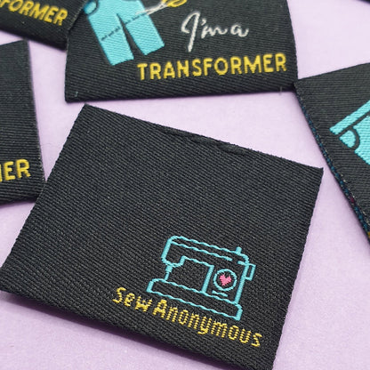 "I AM A TRANSFORMER" Woven Label Pack - Sew Anonymous