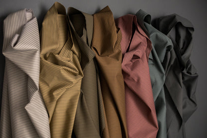 Overdyed Organic Cotton Ticking - Khaki - Merchant & Mills