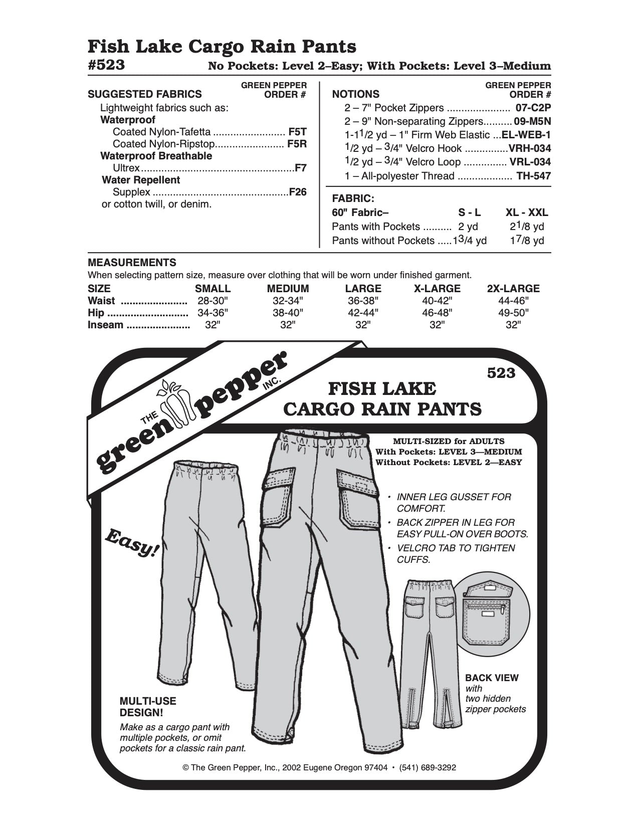 502 – Adult's Rogue River Fishing Vest Pattern