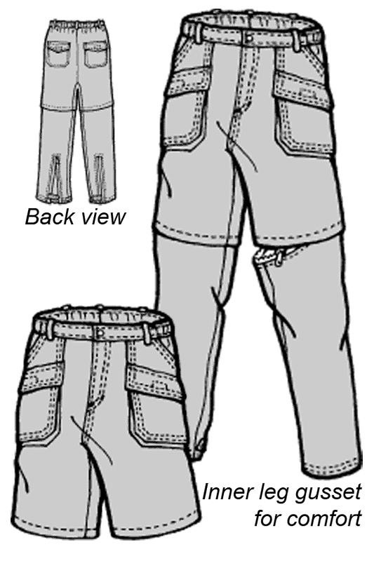 Adult’s Sunset Bay Cargo Shorts & Zip Leg Pants Pattern - 524 - The Green Pepper Patterns