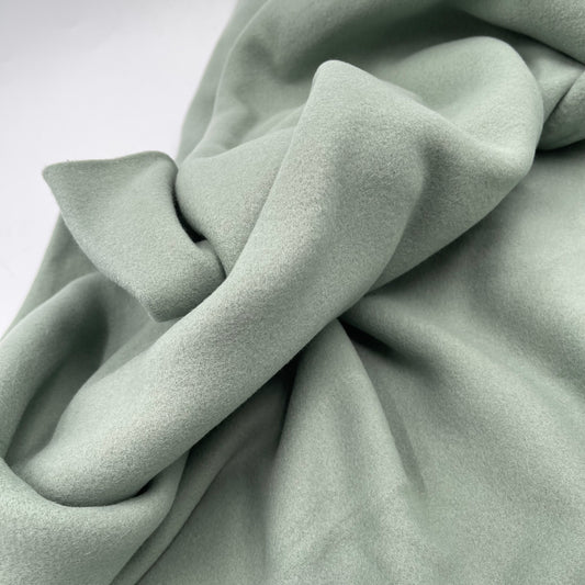 Organic Cotton Polar Fleece - European Import - Dusty Mint