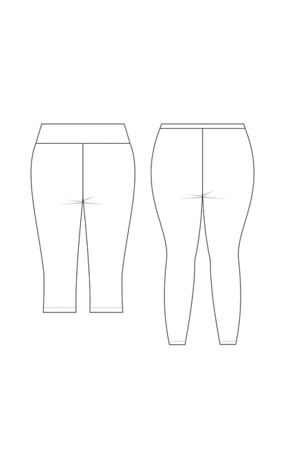 Belmont Legging & Yoga Pants Paper Pattern - Cashmerette