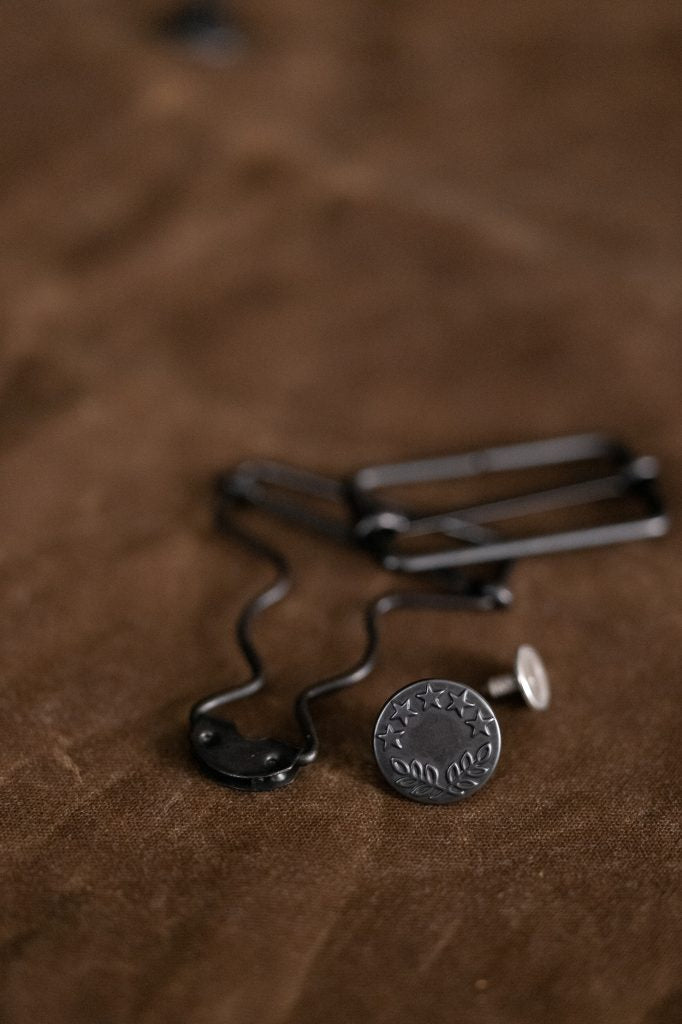 Harlene Gun Metal Dungaree Hardware Kit - Merchant & Mills