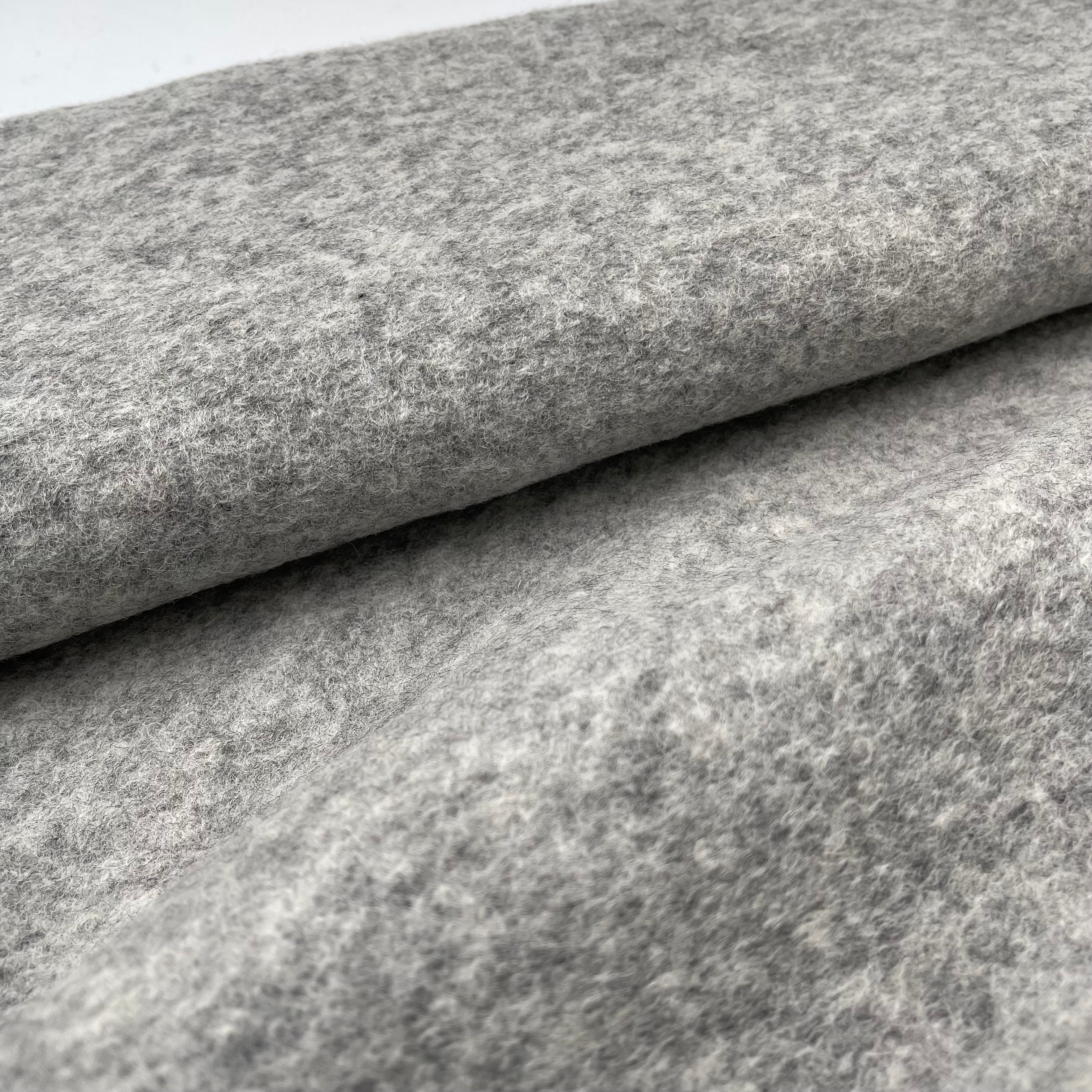 Boiled Wool - Dark Grey, Plain Fabrics