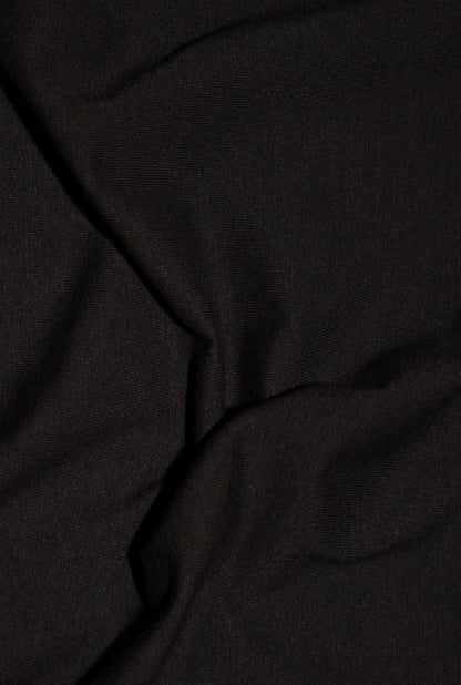 Lightweight Organic Cotton Spandex Long Staple Jersey - Grown & Made in USA - Black