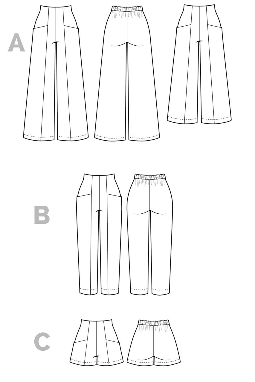 Pietra Pants & Shorts Pattern - Closet Core Patterns