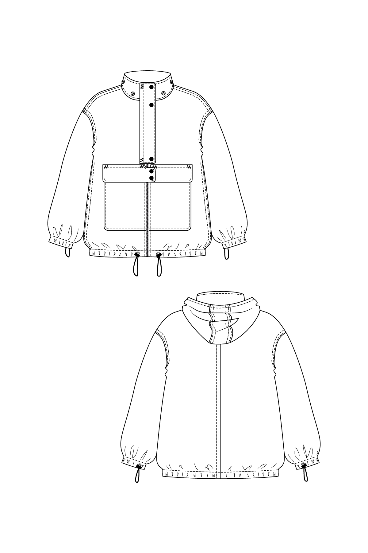 Sirkka Hooded Jacket - Named Clothing - Sewing Pattern – Simplifi Fabric