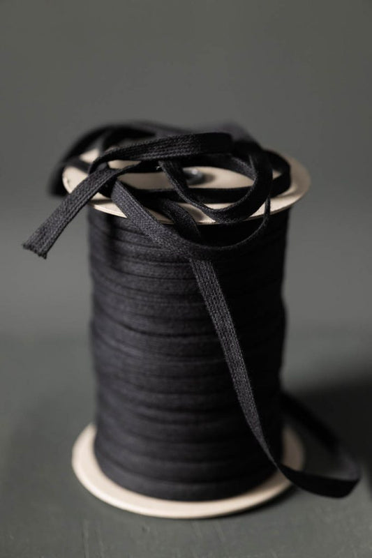 Recycled Cotton Drawstring - Black - Merchant & Mills (Sold Per Meter)