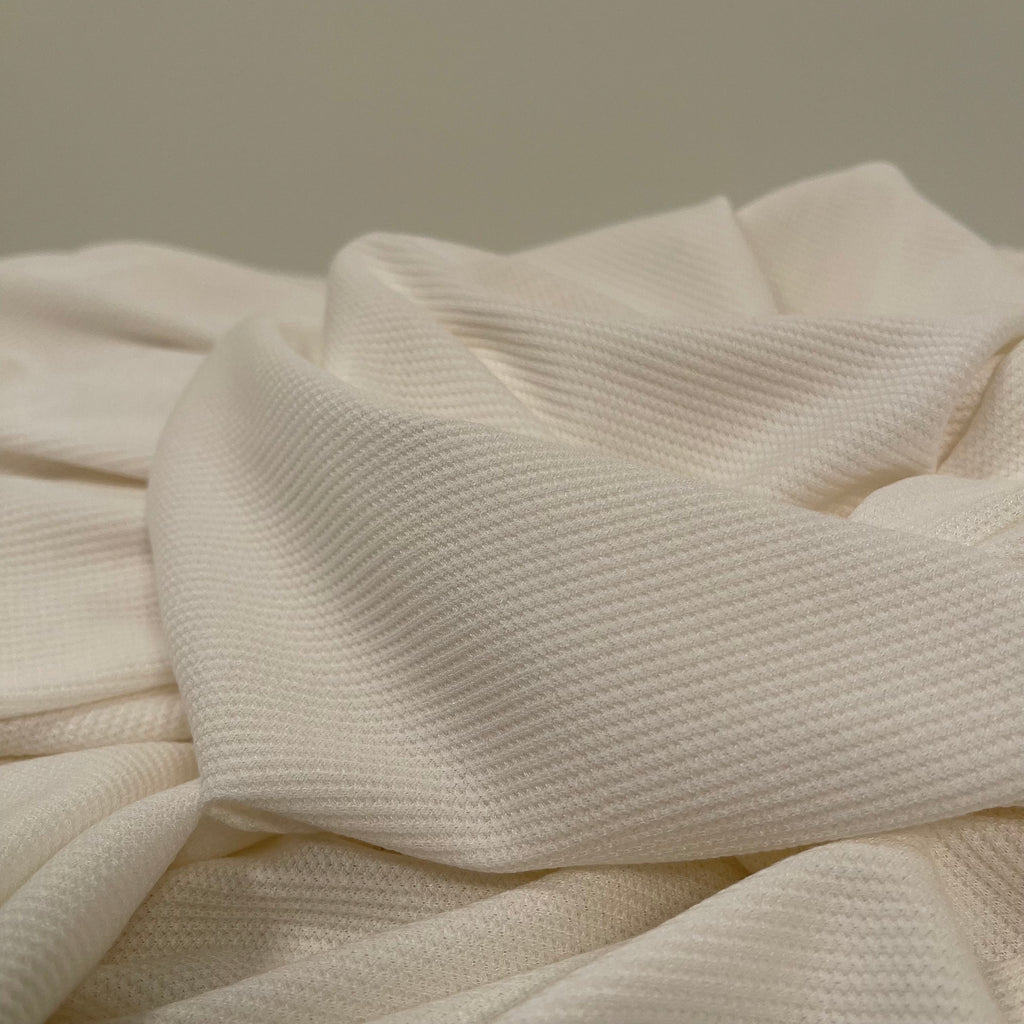 Bamboo Spandex Waffle / Thermal - Natural White 230 gsm – Simplifi Fabric