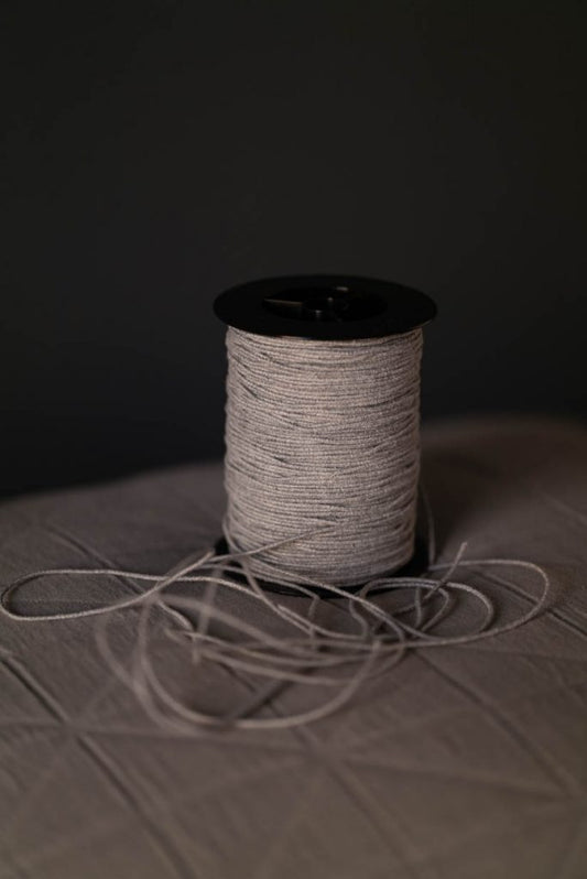 2mm Recycled Cotton Elastic - Grey Marl - Merchant & Mills (Sold Per Meter)